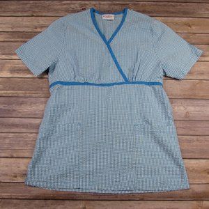 Peaches Uniforms Seersucker Scrub Top XS